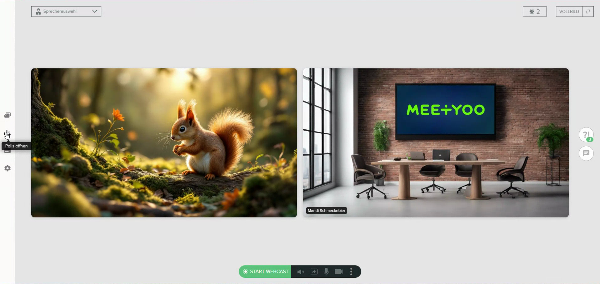 Bereich für die Polls anzeigen