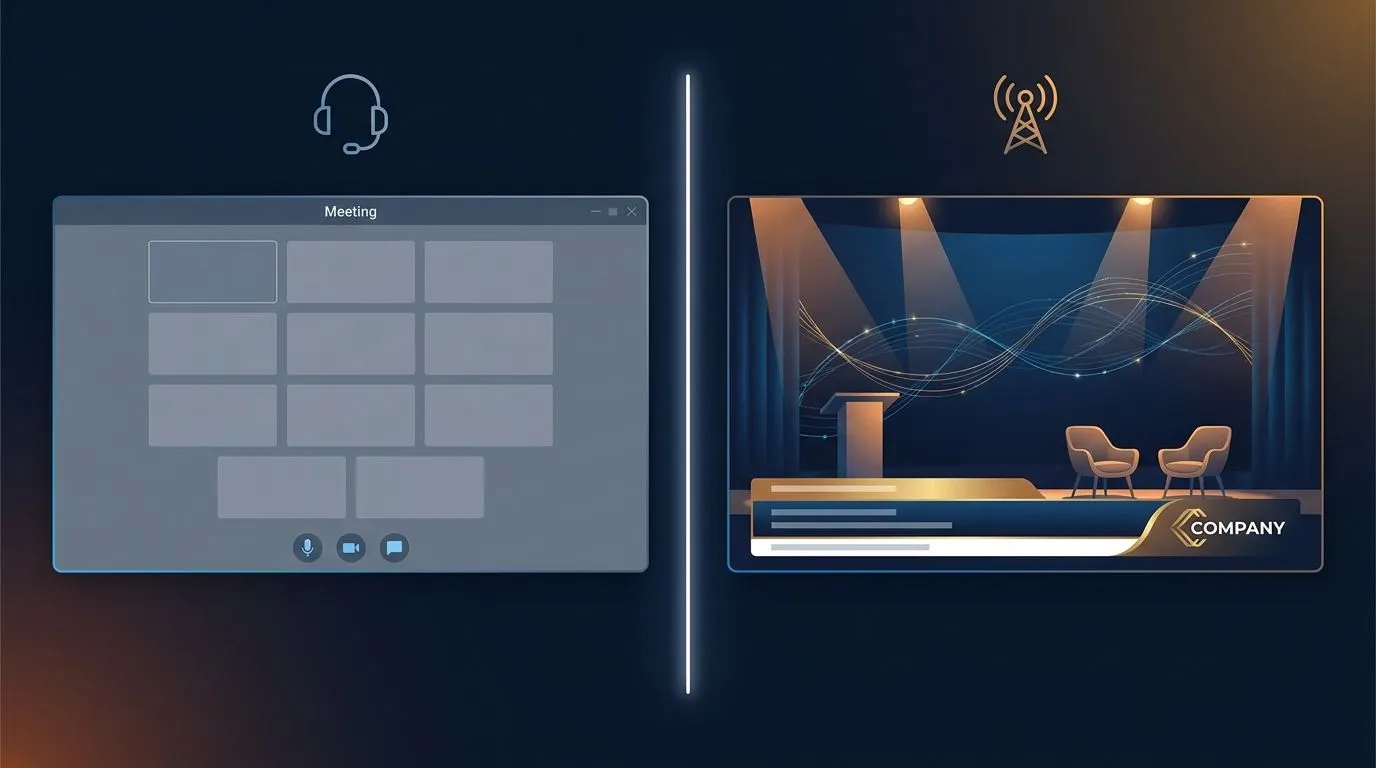 Meeting-Tool vs. professioneller Enterprise-Webcast im Vergleich