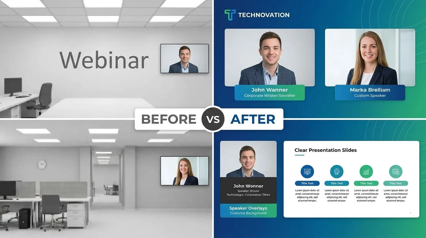 Webcast-Branding im Vergleich: generisches Setup vs. vollständig CI-konformes Event