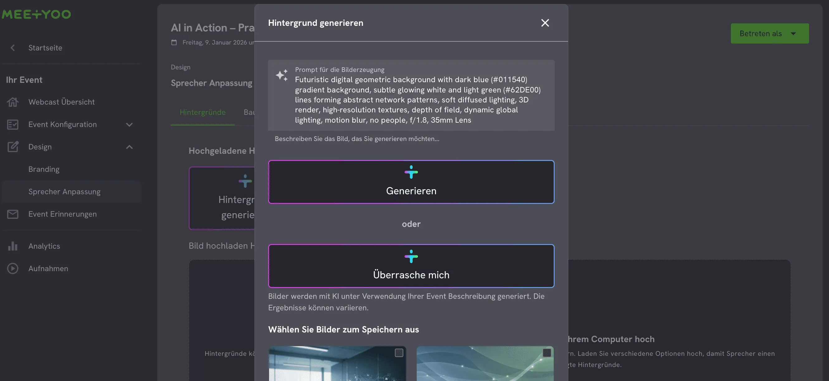 Header Speaker Background with AI