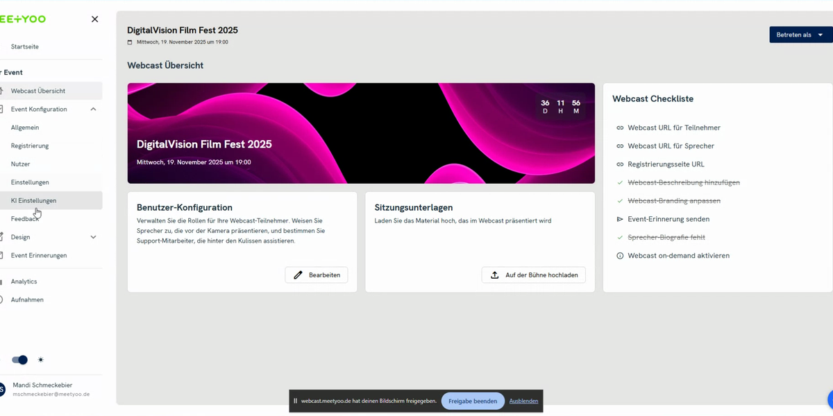 So richtest Du in 5 Minuten eine automatische Feedback-Umfrage nach Deinem Webcast ein