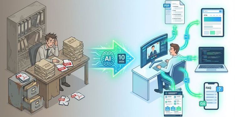 Automatische Dokumentation aus Webcasts: 5 Formate in 10 Minuten (statt 40 Stunden manuell)